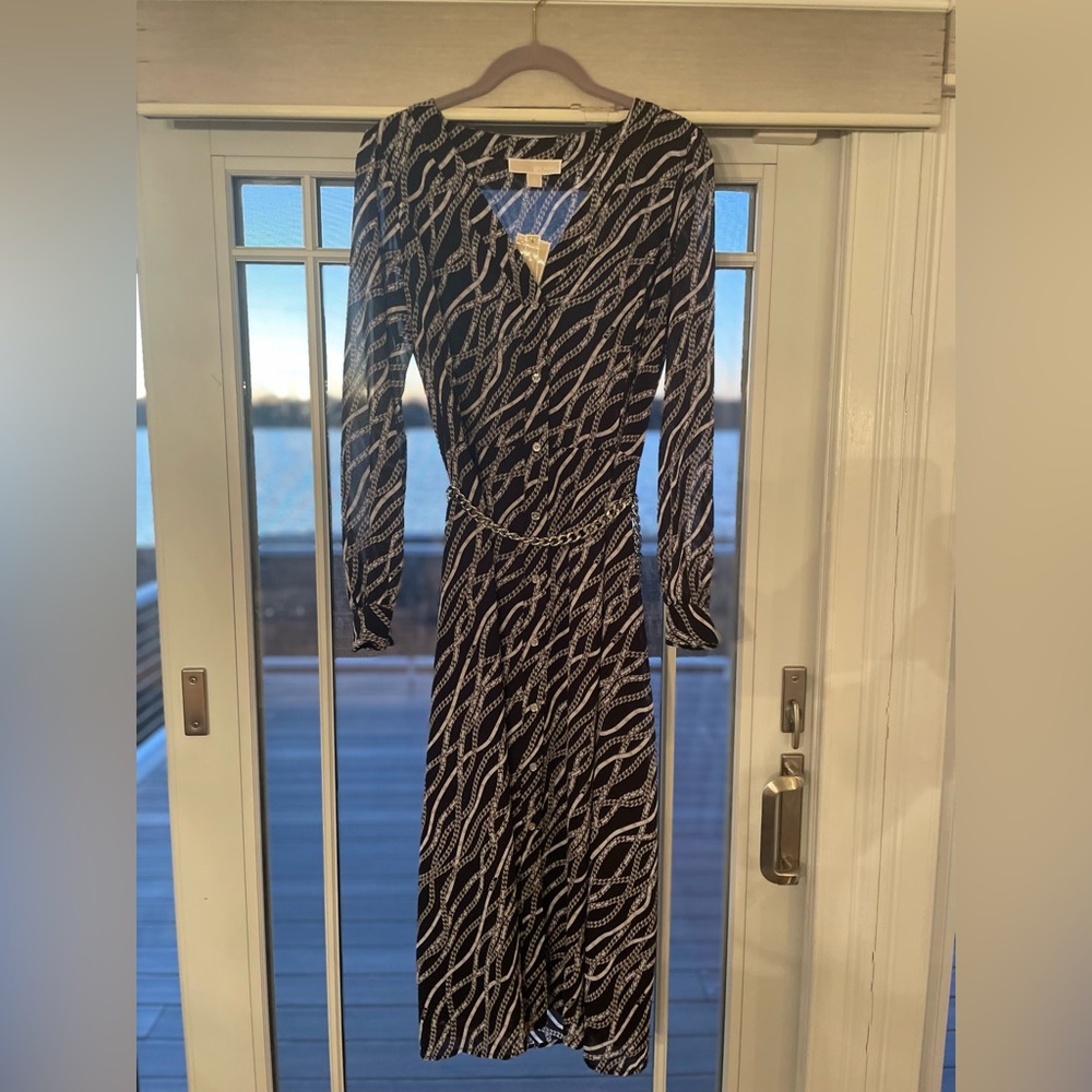 Micheal Kors - silk Midi Dress - NWT Size: Small